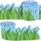 Juvale 12-Pack Grass Bulletin Board Borders - 3in x 36ft Green Paper Strips - Classroom Trim & Pond Bulletin Board Paper